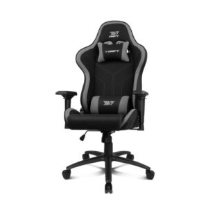 DRIFT DR110BGRAY silla para videojuegos Butaca para jugar Asiento acolchado Negro, Gris