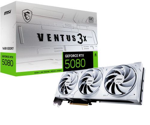 MSI VENTUS GEFORCE RTX 5080 16G 3X OC WHITE tarjeta gráfica NVIDIA 16 GB GDDR7 - Imagen 2