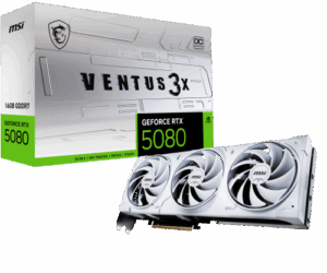MSI VENTUS GEFORCE RTX 5080 16G 3X OC WHITE tarjeta gráfica NVIDIA 16 GB GDDR7