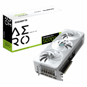 GIGABYTE GeForce RTX 5070 Ti AERO OC 16G Tarjeta Gráfica - 16GB GDDR7, 256 bits, PCI-E 5.0, XXXX MHz Core Clock, 3 x DP 2.1a, 1 x HDMI 2.1b, NVIDIA DLSS 4, GV-N507TAERO OC-16GD