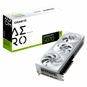GIGABYTE GeForce RTX 5070 AERO OC 12G Tarjeta Gráfica - 12GB GDDR7, 192 bits, PCI-E 5.0, XXXX MHz Core Clock, 3 x DP 2.1a, 1 x HDMI 2.1b, NVIDIA DLSS 4, GV-N5070AERO OC-12GD