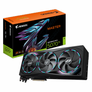 GIGABYTE AORUS GeForce RTX 5070 Ti MASTER 16G Tarjeta Gráfica - 16GB GDDR7, 256 bits, PCI-E 5.0, XXXX MHz Core Clock, 3 x DP 2.1a, 1 x HDMI 2.1b, NVIDIA DLSS 4, GV-N507TAORUS M-16GD