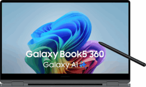 Samsung Galaxy Book5 360 Intel Core Ultra 7 256V Portátil 39,6 cm (15.6") Pantalla táctil Full HD 16 GB LPDDR5x-SDRAM 512 GB SSD Wi-Fi 7 (802.11be) Windows 11 Pro Gris