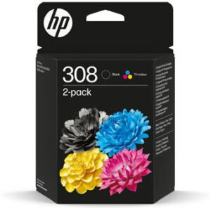 HP Paquete de 2 Cartuchos de Tinta Original 308 negra/tricolor