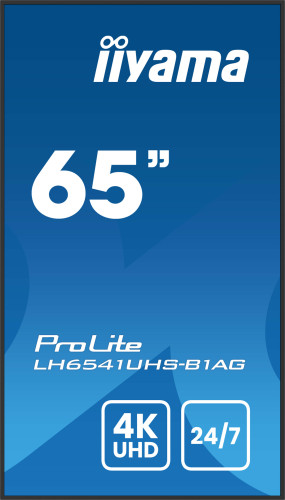 MONITOR IIYAMA65" 3840X2160, 4K UHD IPS PANEL, 1% HAZE, LANDSCAPE Y PORTRAIT , SPEAKERS 2X 10W , 3X HDMI, 500CD/M², MEDIA PLAY USB PORT, CONTROL LAN / RS232C, VESA 500X500 -WALLMOUNT INCLUDED (LH6541UHS-B1AG) - Imagen 3