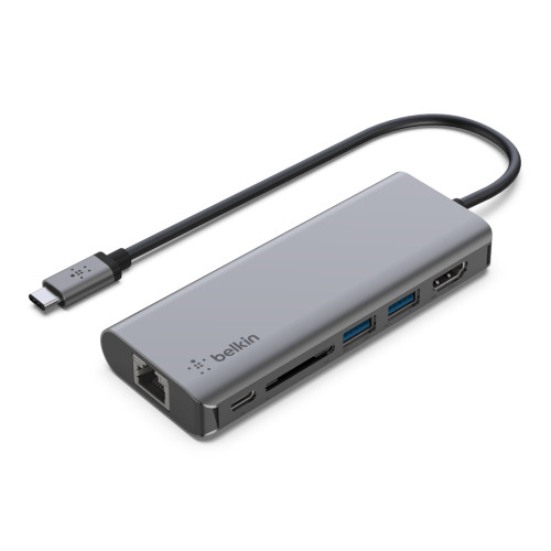 Belkin AVC008BTSGY base para portátil y replicador de puertos USB 3.2 Gen 1 (3.1 Gen 1) Type-C Negro, Gris - Imagen 5