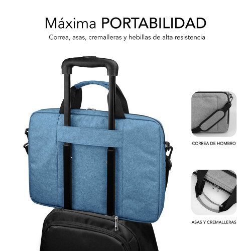 SUBBLIM Maletín Ordenador Air Padding Laptop bag 15,6" Azul - Imagen 6