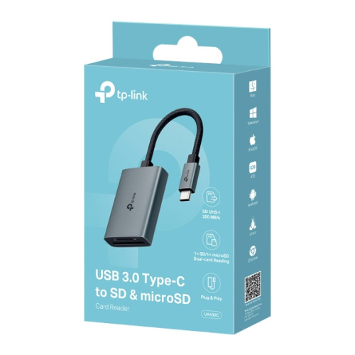 TP-Link UA430C lector de tarjeta USB 3.2 Gen 1 (3.1 Gen 1) Type-C Gris - Imagen 5