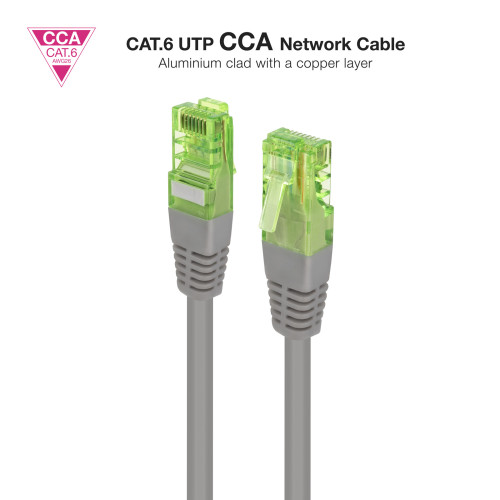 Nanocable Cable de Red Latiguillo RJ45 CAT.6 UTP AWG26 CCA, Gris, 30 cm - Imagen 3