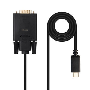 Nanocable Cable Conversor USB-C/M a VGA/M, 1.8 m, Negro