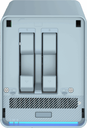 QNAP QMiroPlus-201W NAS Escritorio Intel® Celeron® J4125 4 GB DDR4 0 TB QNAP Turbo System Azul