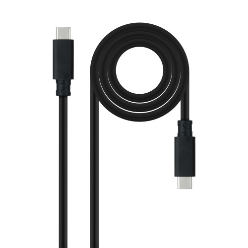 Nanocable Cable USB 3.2 Gen2x2 20Gbps 5A/100W 4K/60Hz USB-C/M-USB-C/M, Negro, 3 m - Imagen 2
