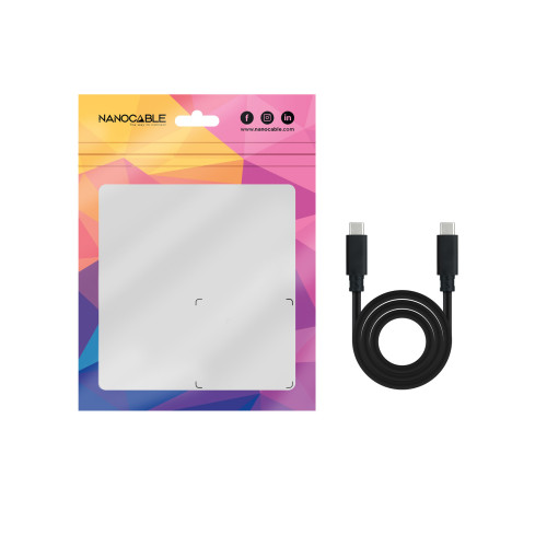 Nanocable Cable USB 3.2 Gen2x2 20Gbps 5A/100W 4K/60Hz USB-C/M-USB-C/M, Negro, 3 m - Imagen 5