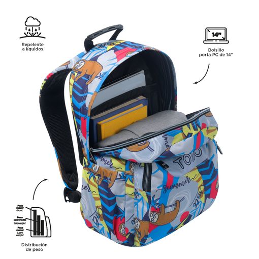 MOCHILA ACUARELES LAZEL (33 X 44 X 14) - 20L TOTTO MA04ECO021-2416N-6YB - Imagen 5