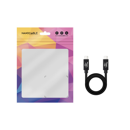Nanocable Cable USB 4 Gen 3x2 40Gbps 5A/240W, USB-C/M-USB-C/M, Negro, 1 m - Imagen 4