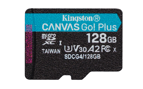 Kingston Technology Tarjeta microSDXC Canvas Go Plus Gen4 de 128 GB, 200 MB/s, A2 U3 V30 y adaptador - Imagen 3