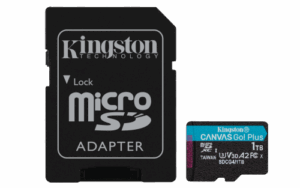 Kingston Technology Tarjeta microSDXC Canvas Go Plus Gen4 de 1 TB, 200 MB/s, A2 U3 V30 y adaptador