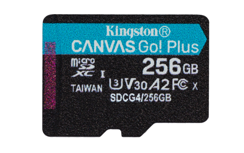 Kingston Technology Tarjeta microSDXC Canvas Go Plus Gen4 de 256 GB, 200 MB/s, A2 U3 V30 y adaptador - Imagen 3