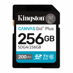Kingston Technology 256GB SDXC Canvas Go Plus Gen4 200MB/s C10 UHS-I U3 V30