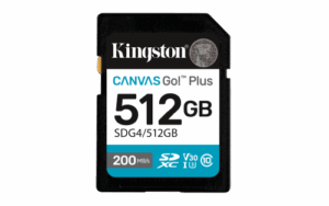 Kingston Technology 512GB SDXC Canvas Go Plus Gen4 200MB/s C10 UHS-I U3 V30