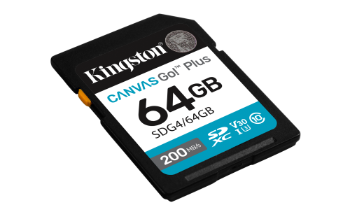 Kingston Technology 64GB SDXC Canvas Go Plus Gen4 200MB/s C10 UHS-I U3 V30 - Imagen 3