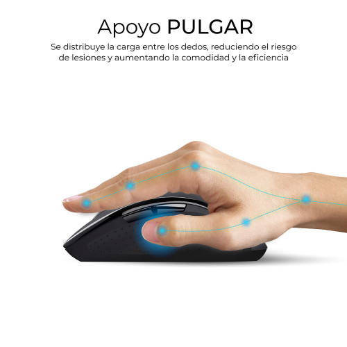 SUBBLIM Teclado con ratón COMBO DUAL OFFICE PROWAVE BLACK - Imagen 10