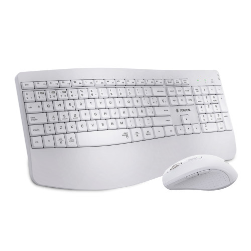 SUBBLIM Teclado con ratón COMBO DUAL OFFICE PROWAVE WHITE - Imagen 11