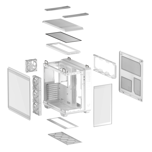 ASUS TUF GAMING GT502 Horizon TG ARGB White Midi Tower Blanco - Imagen 18