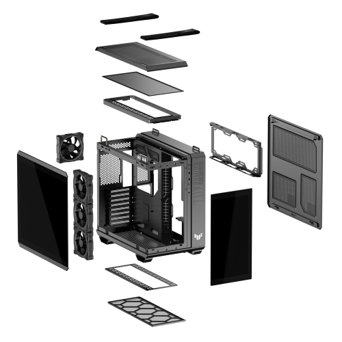 ASUS TUF GAMING GT502 Horizon TG ARGB Black Midi Tower Negro - Imagen 21