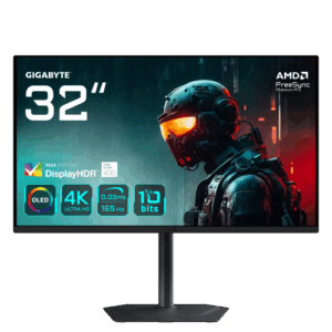 GIGABYTE MO32U 31,5" Monitor Gaming OLED 4K UHD - 3840 x 2160, 165Hz, 0.03ms, 250 cd/m², Display HDR True Black 400, HDMI 2.1, DisplayPort 1.4