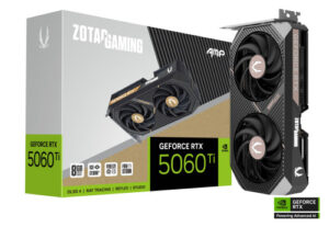 VGA ZOTAC RTX 5060 TI 8GB AMP,NV,RTX5060TI,8GB,GDDR7,128BIT,1HDMI+3DP,2 VENTILADORES (2 VENTILADORES)