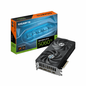 GIGABYTE GeForce RTX 5060 Ti EAGLE OC 16G Tarjeta Gráfica – 16 GB GDDR7, 128 bits, PCI-E 5.0, 2617 MHz Frecuencia del núcleo, 3 x DisplayPort, 1 x HDMI, GV-N506TEAGLE OC-16GD