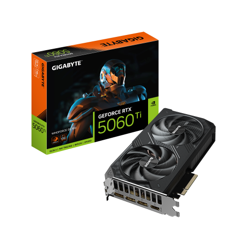 GIGABYTE GeForce RTX 5060 Ti WINDFORCE OC 16G Tarjeta Gráfica – 16 GB GDDR7, 128 bits, PCI-E 5.0, 2587 MHz Frecuencia del núcleo, 3 x DisplayPort, 1 x HDMI, GV-N506TWF2OC-16GD - Imagen 2
