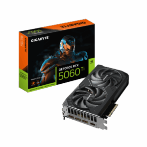 GIGABYTE GeForce RTX 5060 Ti WINDFORCE OC 16G Tarjeta Gráfica – 16 GB GDDR7, 128 bits, PCI-E 5.0, 2587 MHz Frecuencia del núcleo, 3 x DisplayPort, 1 x HDMI, GV-N506TWF2OC-16GD