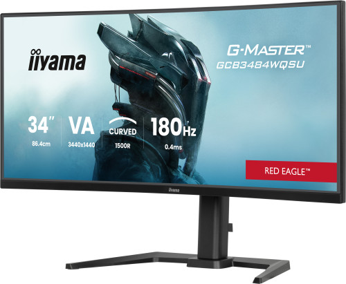 MONITOR IIYAMA G-MASTER GCB3484WQSU-B1, 34", CURVATURA 1500R, 180HZ, 500CD