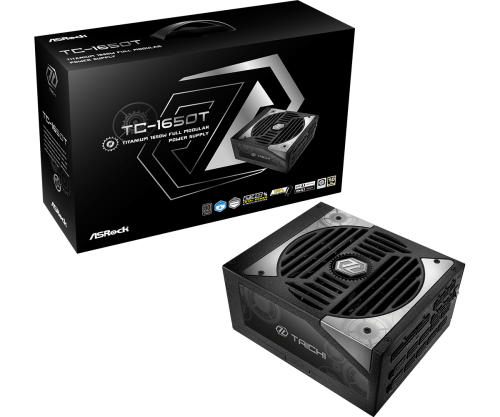 Asrock Taichi TC-1650T unidad de fuente de alimentación 1650 W 20+4 pin ATX ATX Negro