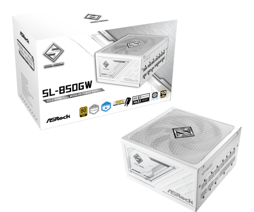 Asrock SL-850GW Steel Legend unidad de fuente de alimentación 850 W 20+4 pin ATX ATX Blanco - Imagen 2