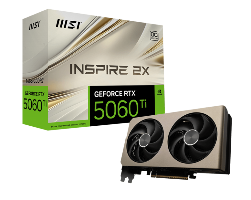 MSI GeForce RTX™ 5060 Ti 16G INSPIRE 2X OC NVIDIA GeForce RTX 5060 Ti 16 GB GDDR7 - Imagen 6