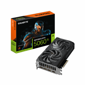GIGABYTE GeForce RTX 5060 Ti WINDFORCE 8G Tarjeta Gráfica – 8 GB GDDR7, 128 bits, PCI-E 5.0, 2572 MHz Frecuencia del núcleo, 3 x DisplayPort, 1 x HDMI, GV-N506TWF2-8GD