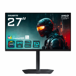 GIGABYTE MO27Q2 27" Monitor Gaming OLED QHD - 2560 x 1440, 240Hz, 0.03ms, 250 cd/m², Display HDR True Black 400, HDMI 2.1, DisplayPort 1.4