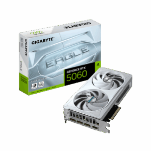 GIGABYTE GeForce RTX 5060 EAGLE OC ICE 8G Tarjeta Gráfica - 8GB GDDR7, 128bit, PCI-E 5.0, 2550 MHz Frecuencia del núcleo, 3 x DisplayPort, 1 x HDMI, GV-N5060EAGLEOC ICE-8GD