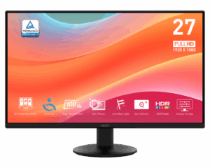 MSI MONITOR PRO MP272L. 27". PLANO IPS. 1920x1080 . 100HZ. NEGRO