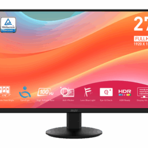 MSI MONITOR PRO MP272L. 27". PLANO IPS. 1920x1080 . 100HZ. NEGRO