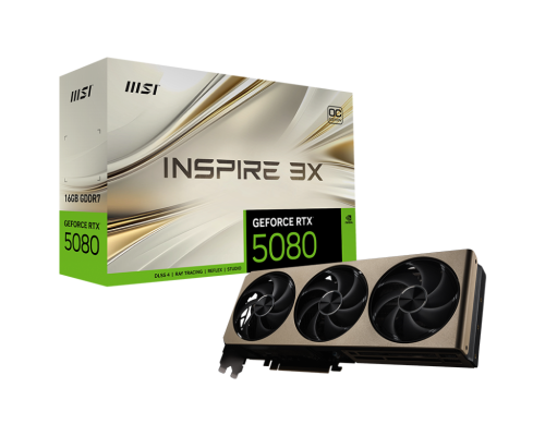 MSI GEFORCE RTX 5080 16G INSPIRE 3X OC tarjeta gráfica NVIDIA 16 GB GDDR7