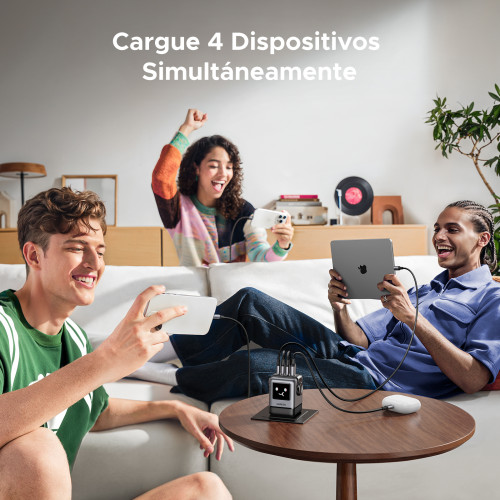 Ugreen 45515B cargador de dispositivo móvil Ordenador portátil, Teléfono móvil, Portátil, Batería portátil, Teléfono Gris Corriente alterna Carga rápida Interior - Imagen 5