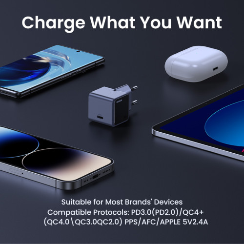 Ugreen Nexode S 30W USB-C GaN Fast Charger EU gray Teléfono móvil, Batería portátil, Teléfono Gris Corriente alterna Interior - Imagen 9