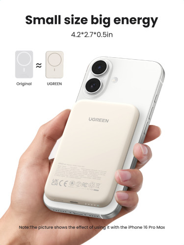 Ugreen 25207 batería externa 5000 mAh Cargador inalámbrico Negro - Imagen 10