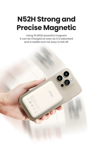 Ugreen 25208 batería externa 10000 mAh Cargador inalámbrico Beige - Imagen 7