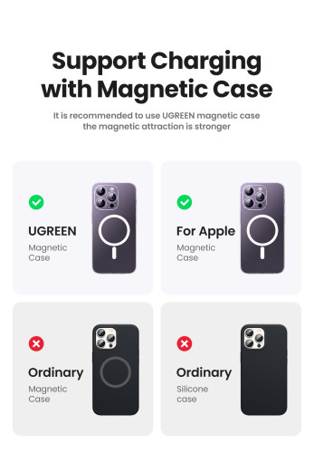 Ugreen 25208 batería externa 10000 mAh Cargador inalámbrico Beige - Imagen 12