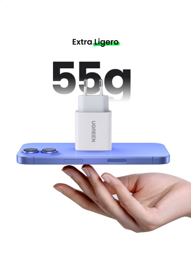 Ugreen 60450 cargador de dispositivo móvil Universal Blanco Corriente alterna Carga rápida Interior - Imagen 10